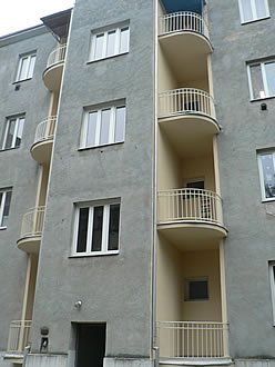 Rekonstrukce balkonů, Denisova ul., Přerov